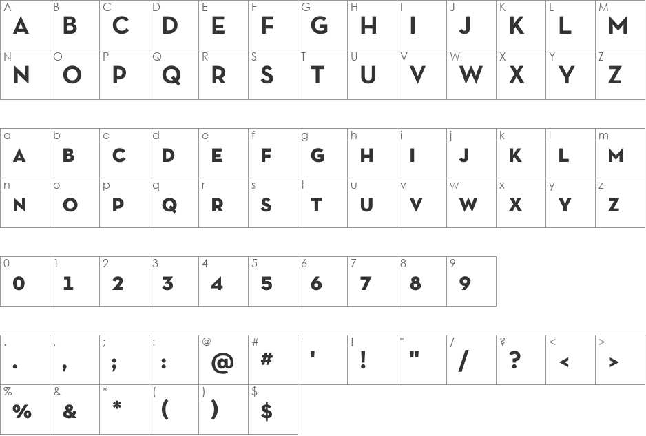 Neutra Text TF SC font character map preview