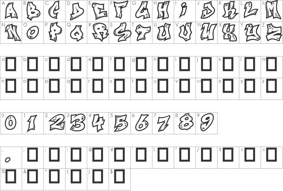 Next Custom font character map preview