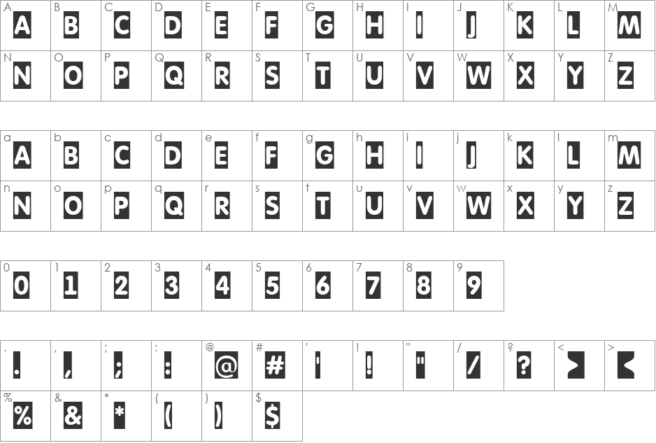 a_FuturaRoundTitulCm font character map preview