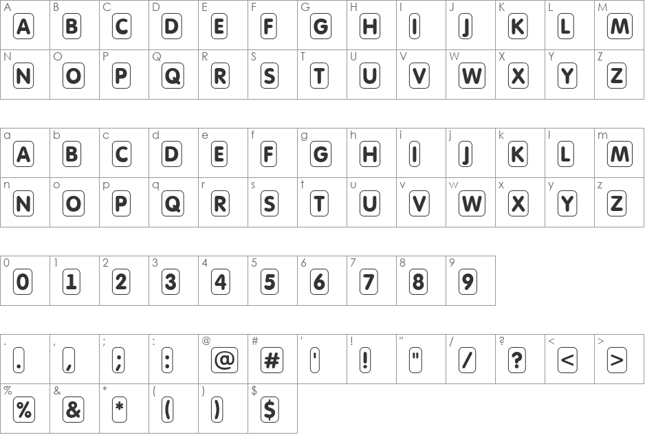 a_FuturaRoundTtlCmDFr font character map preview