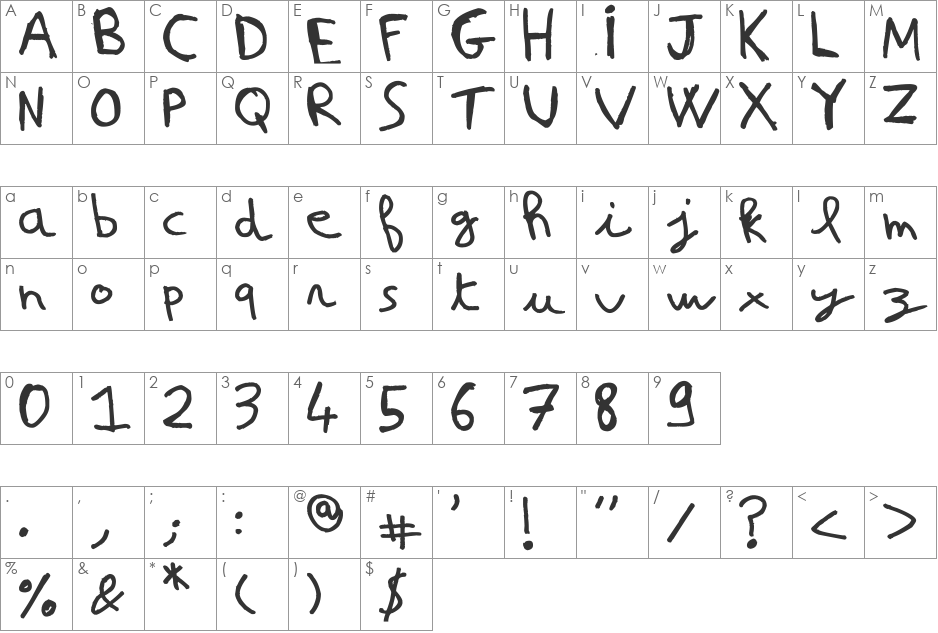 Nicolas Frespech font character map preview