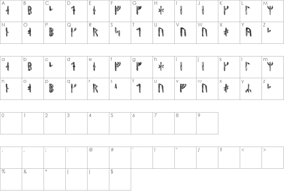 Nidhogg Runic font character map preview