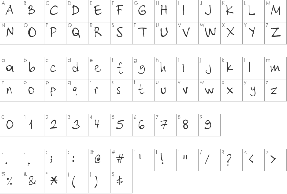 nihat font character map preview
