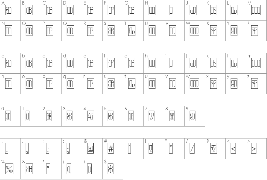 a_GladeCmOtl font character map preview