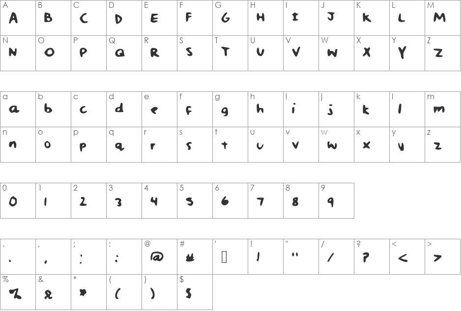 noah font character map preview
