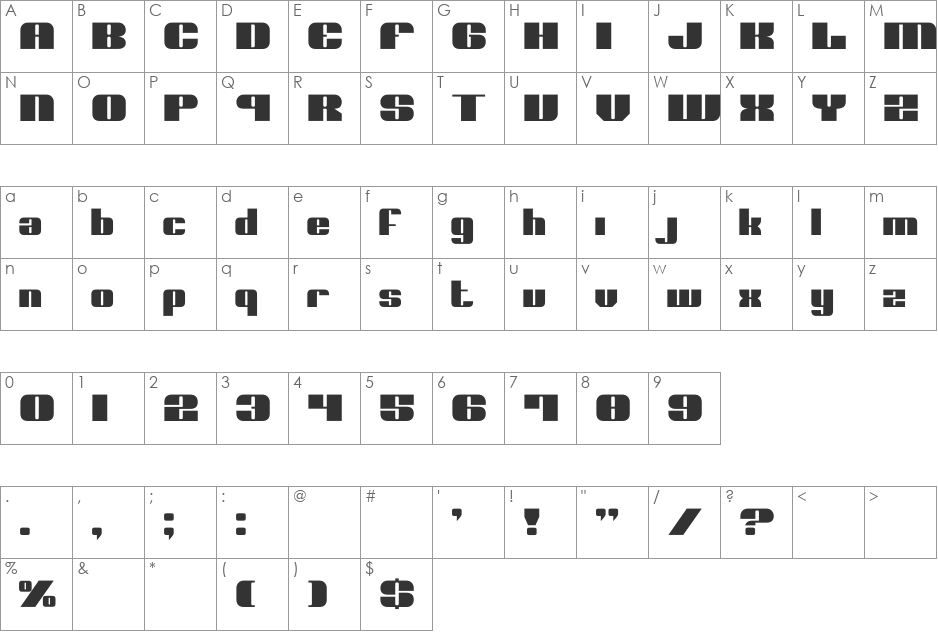 Nolo Contendre font character map preview