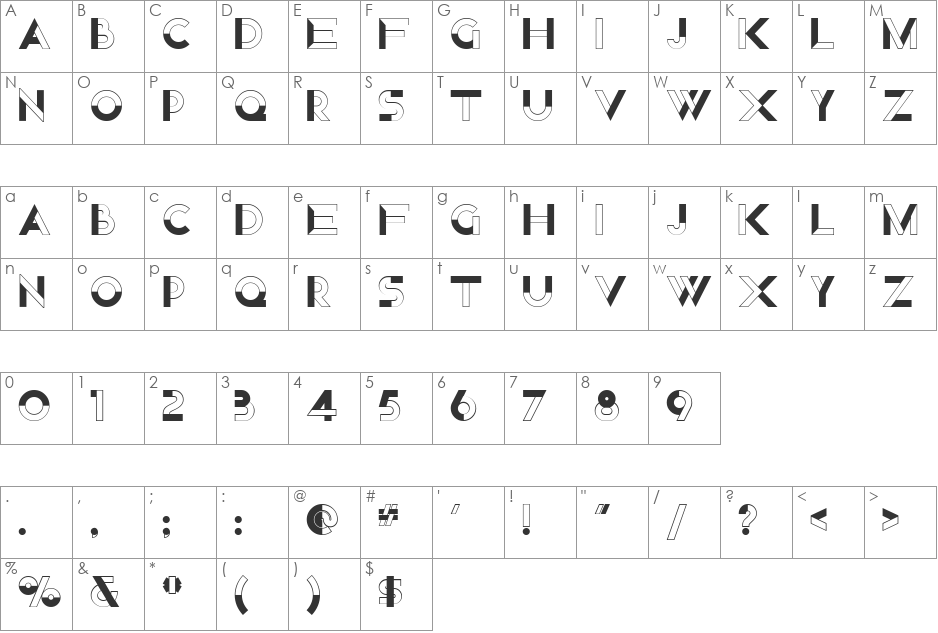 Nord Express NF font character map preview