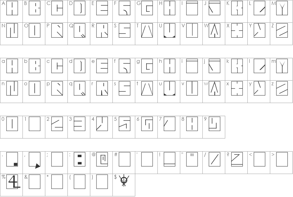 norm font character map preview