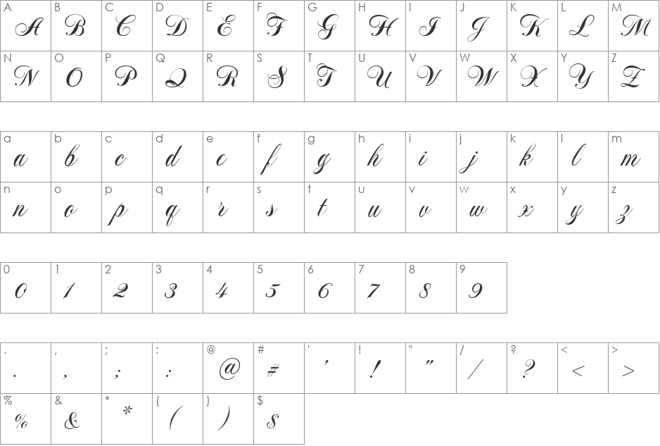 NotnorvalHmkBold font character map preview