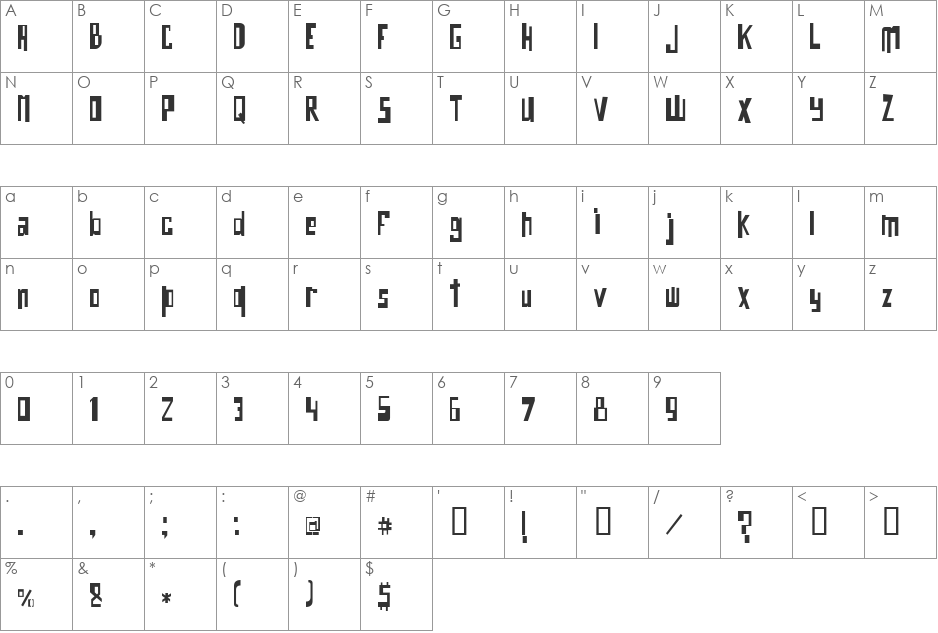 o bicho font character map preview