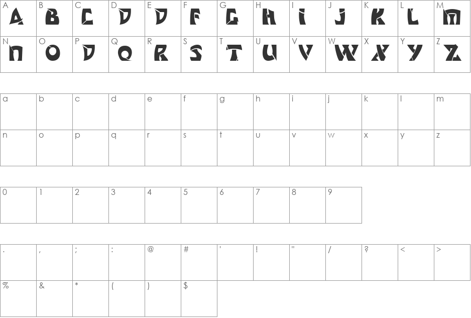 Odishisw font character map preview