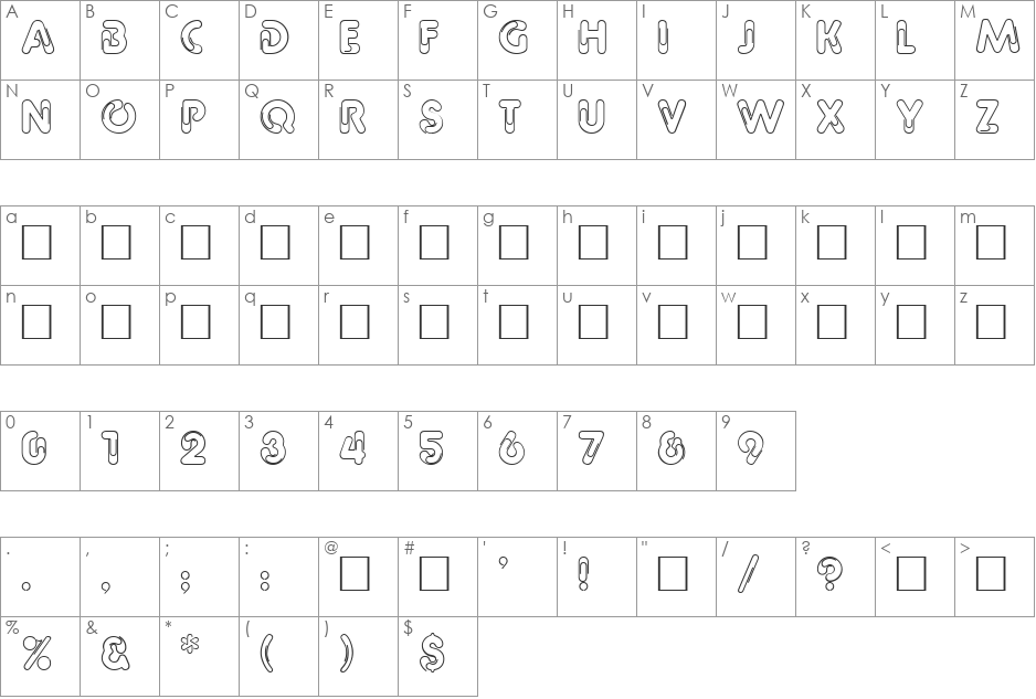 Office font character map preview
