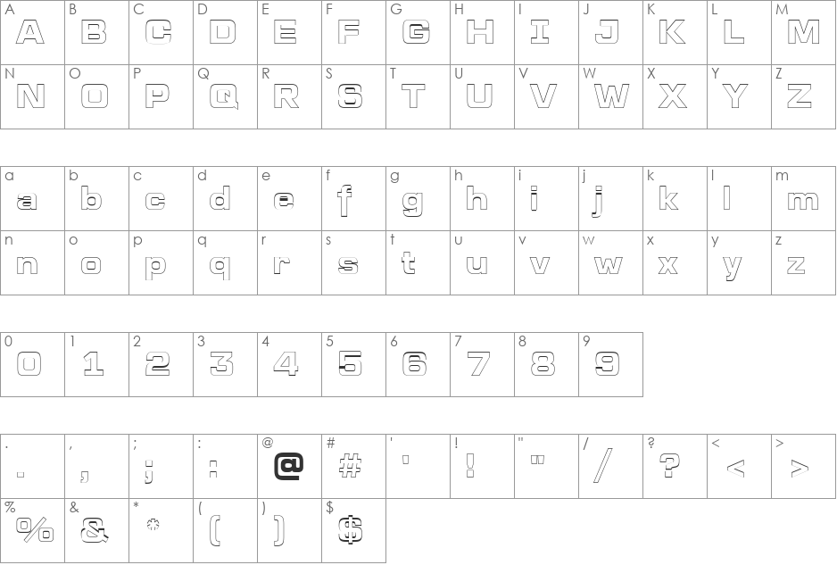 a_LineaSansOtl font character map preview