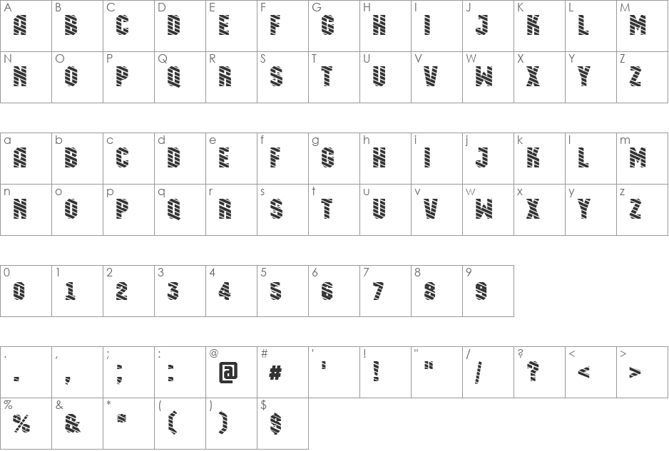 a_MachinaOrtoDgStr font character map preview