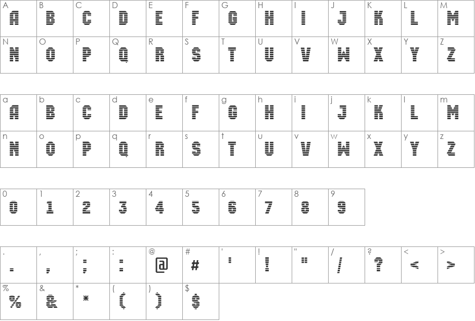 a_MachinaOrtoMr font character map preview