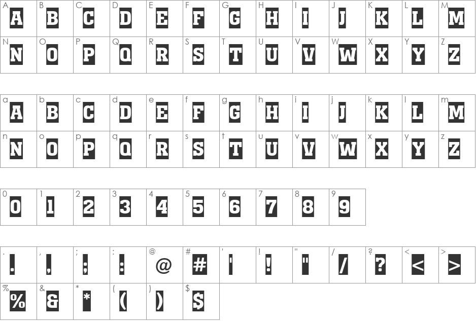 a_MonumentoTitulCm font character map preview
