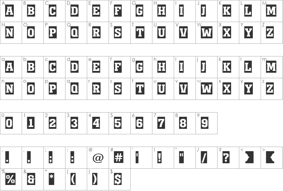a_MonumentoTitulSl font character map preview