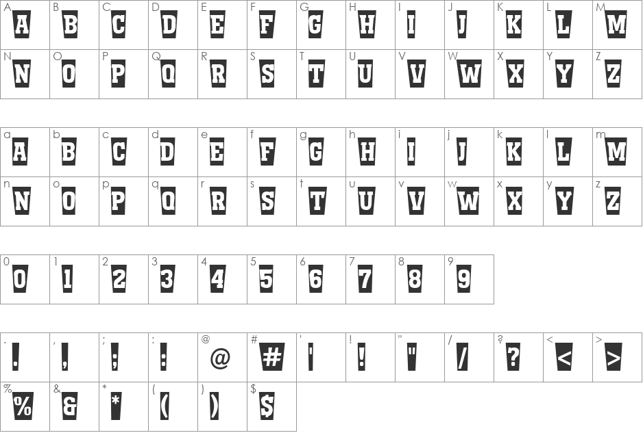 a_MonumentoTtlNrCmSw font character map preview