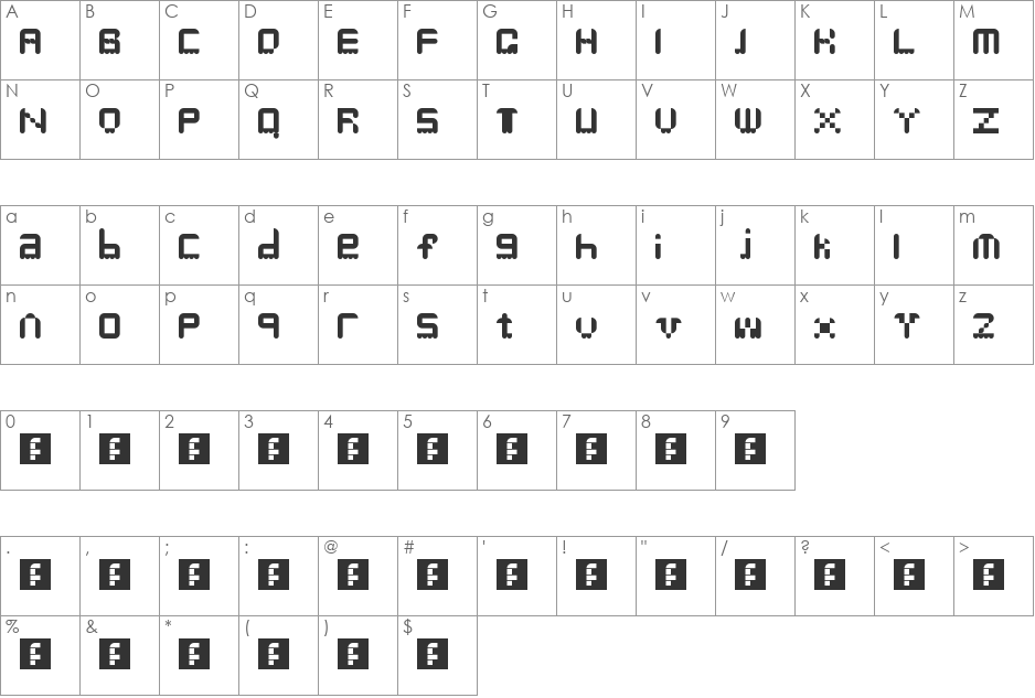 oyoyoy font character map preview