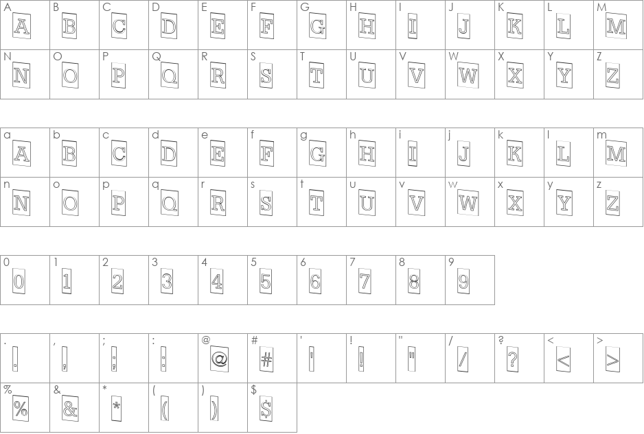 a_NoterCmOtlDn font character map preview
