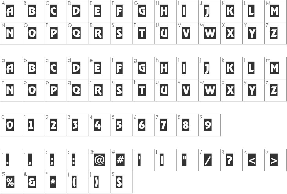 a_RewinderTitulCm font character map preview