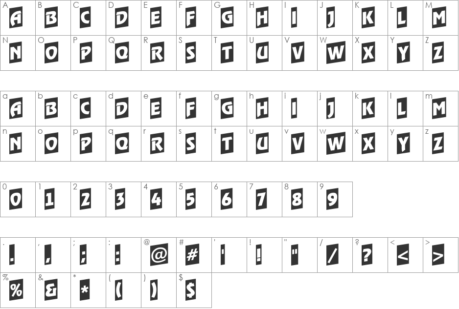 a_RewinderTitulCmUp font character map preview