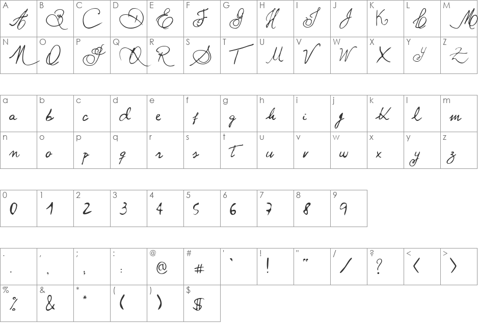 Paulinho Pedra Azul font character map preview