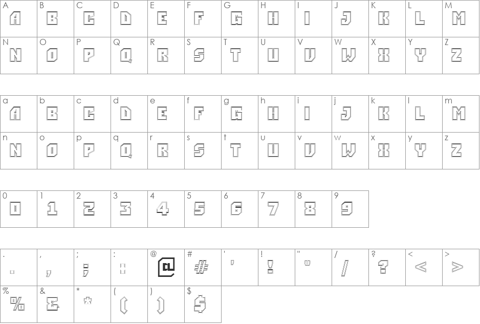 a_Simpler2Otl font character map preview
