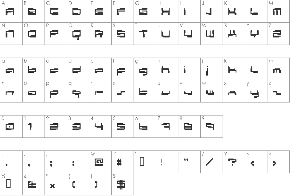 personal computer font character map preview