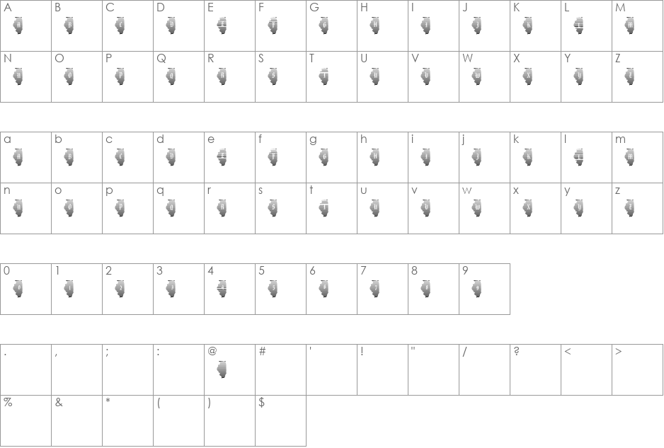 pf_il-gradient font character map preview