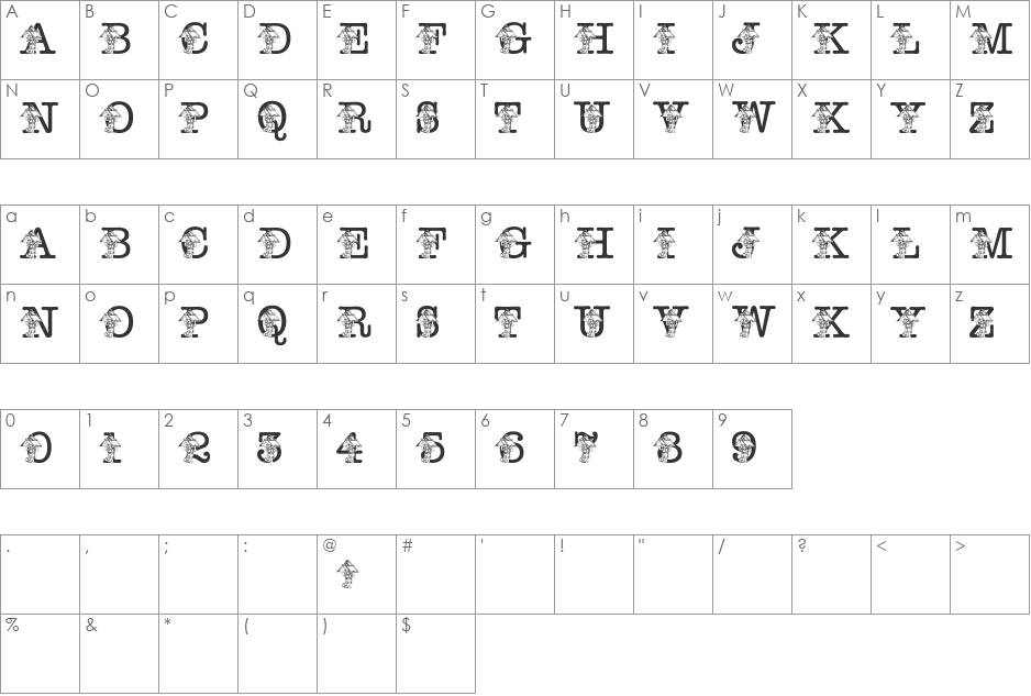 pf_more_joy_of_reading font character map preview