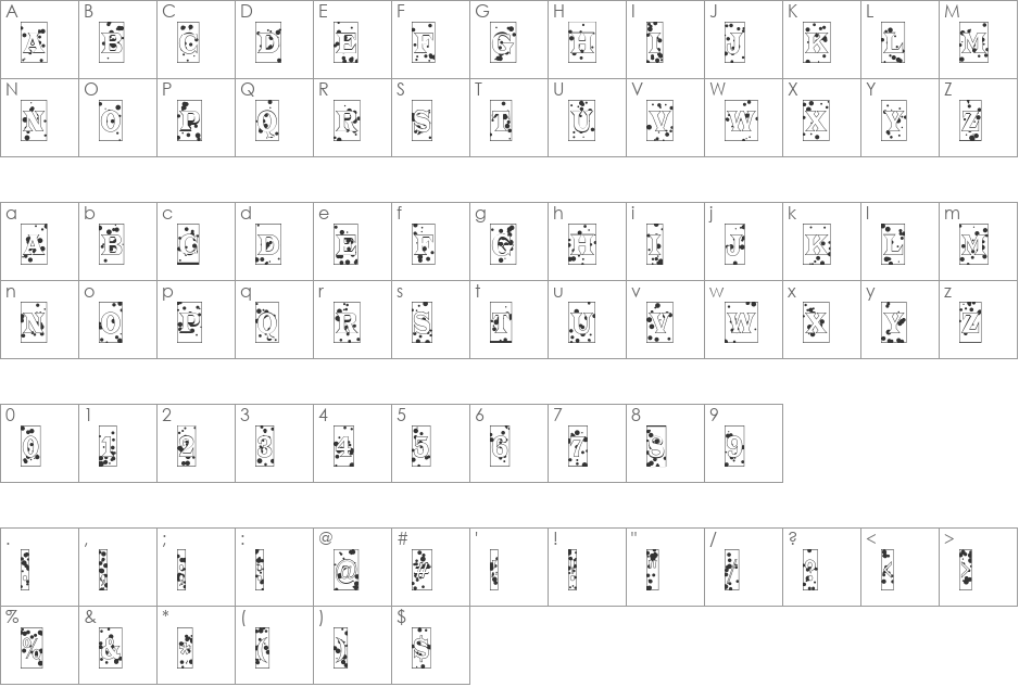 a_TrianglerCmInkBl font character map preview