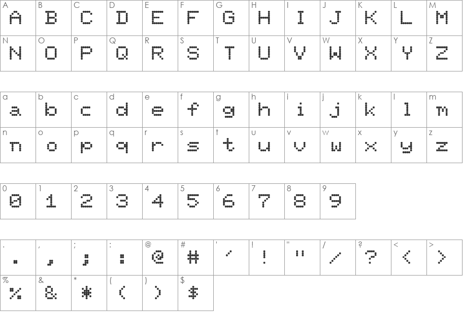 Pixel_Screen_Font-Light font character map preview