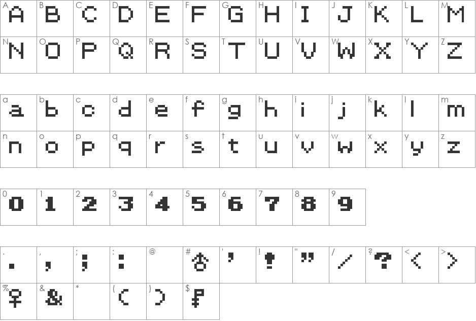 Pokemon Puzzle Challenge GB font character map preview