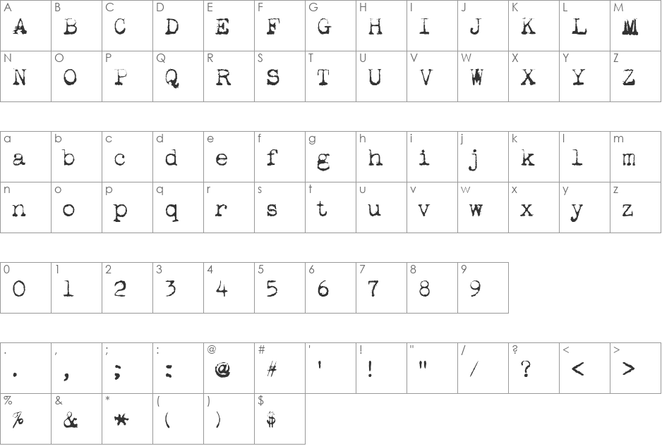 pookie fair font character map preview