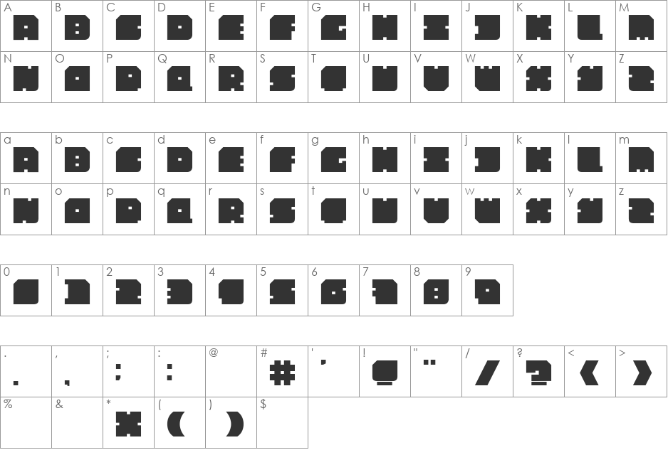 PoolParty font character map preview