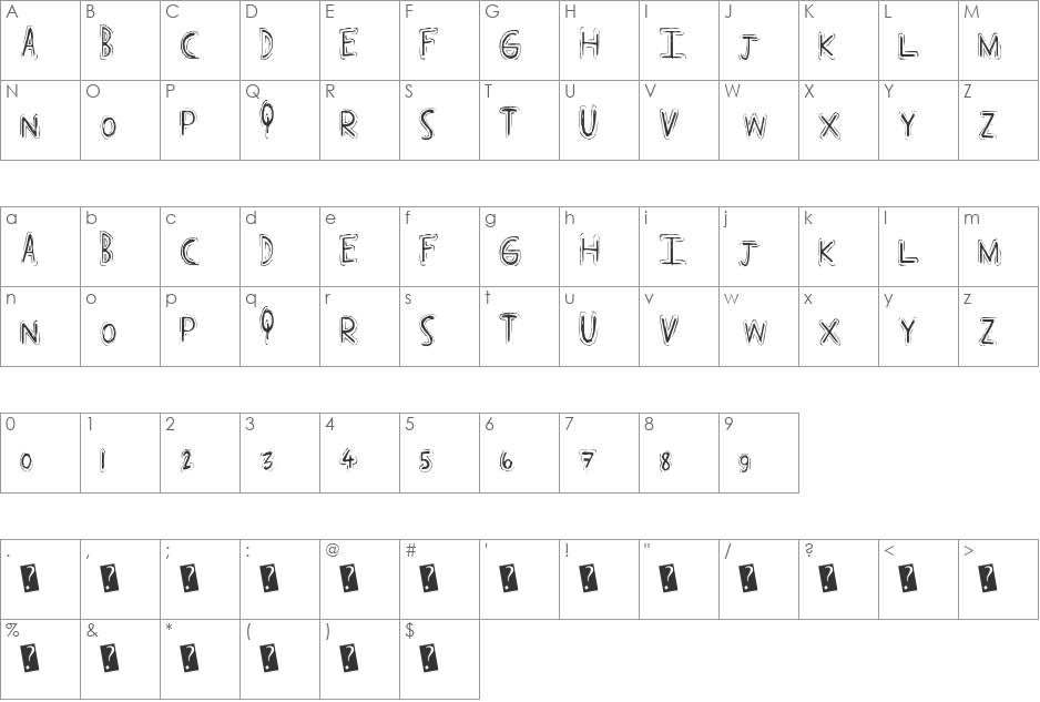 PopCap font character map preview