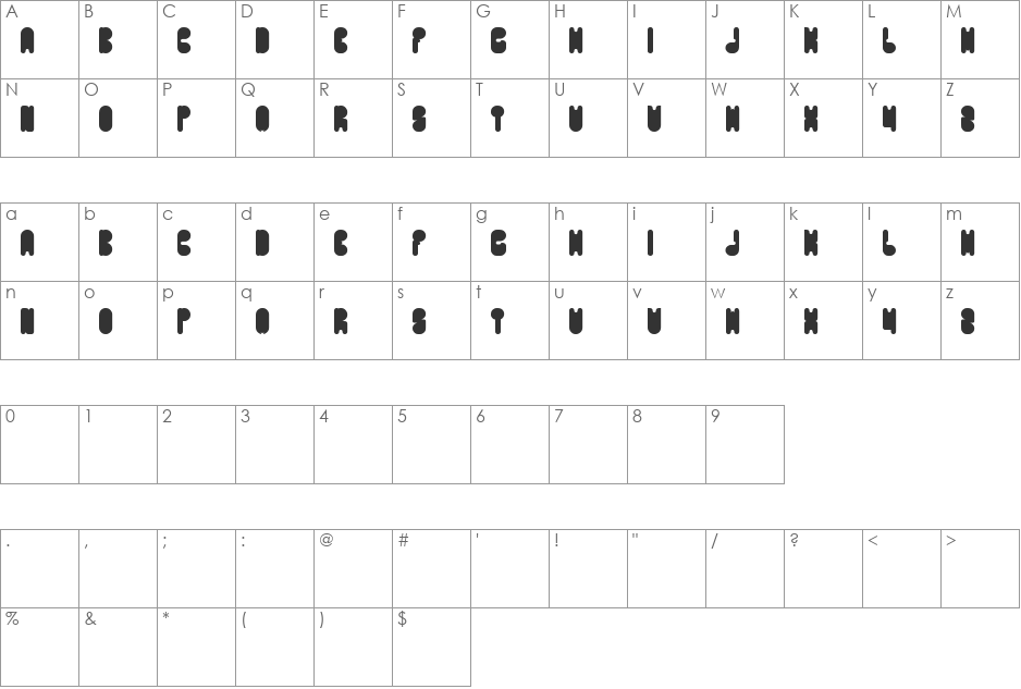 portable font character map preview
