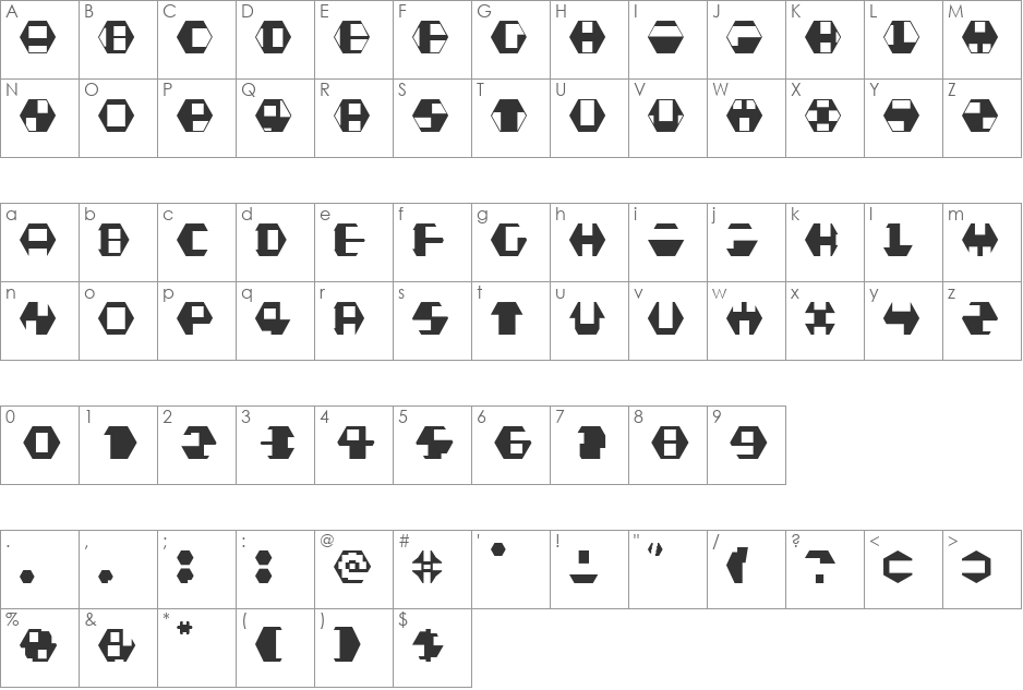 Prime v2 font character map preview