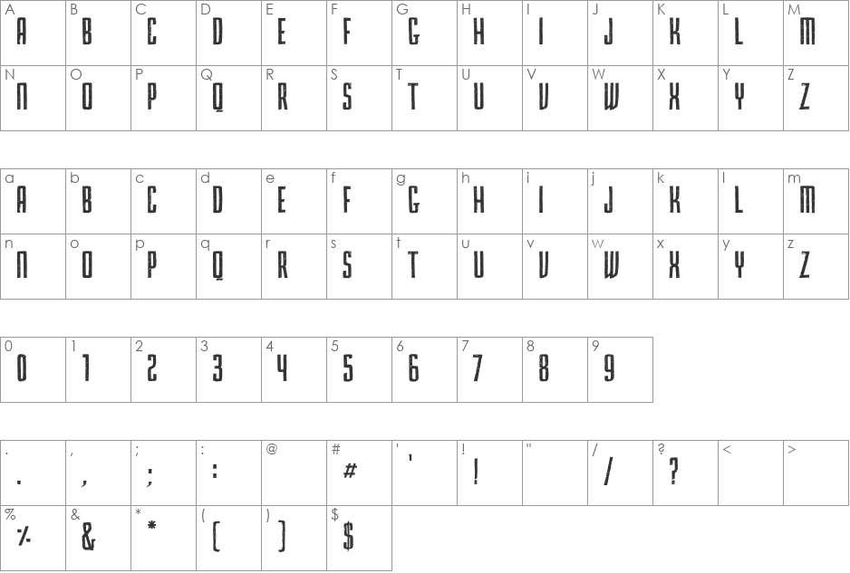 Primma Handmade Complete font character map preview