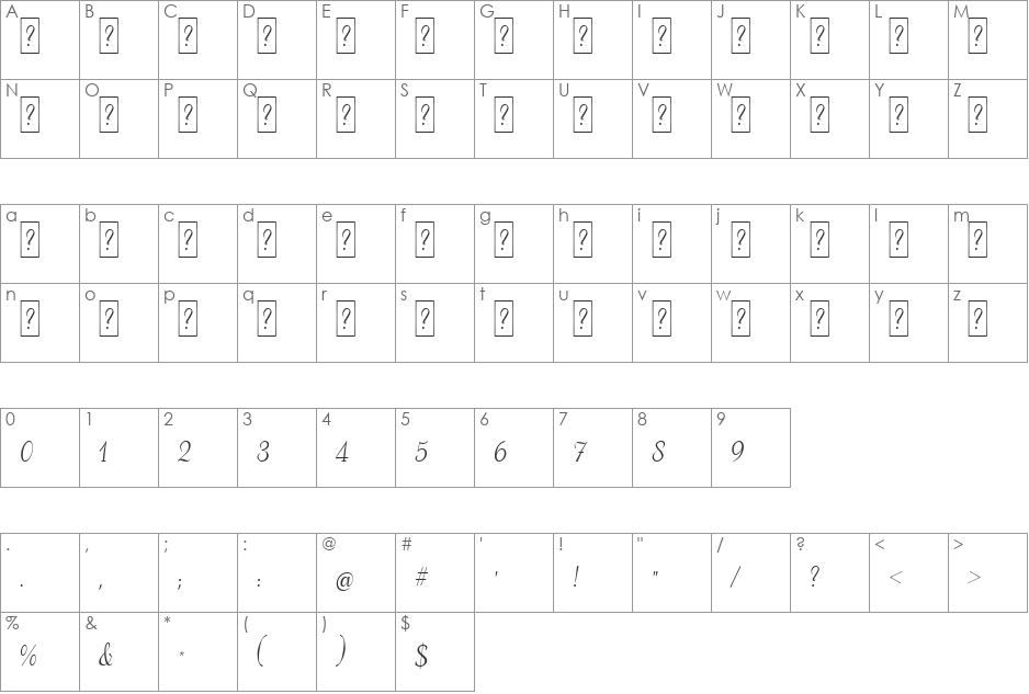 Adana script Deco font character map preview