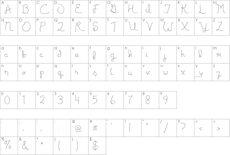 Publicite d'epoque basic font character map preview