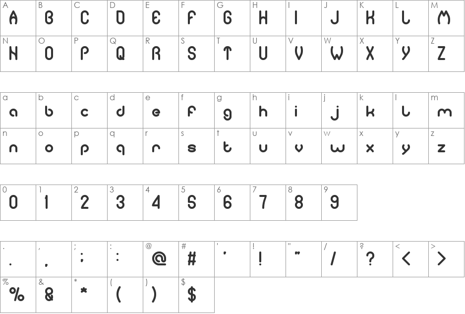 pure and simple everytime font character map preview