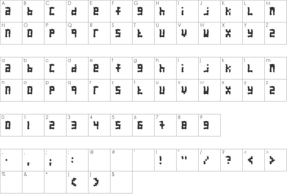 puzzle_demo font character map preview