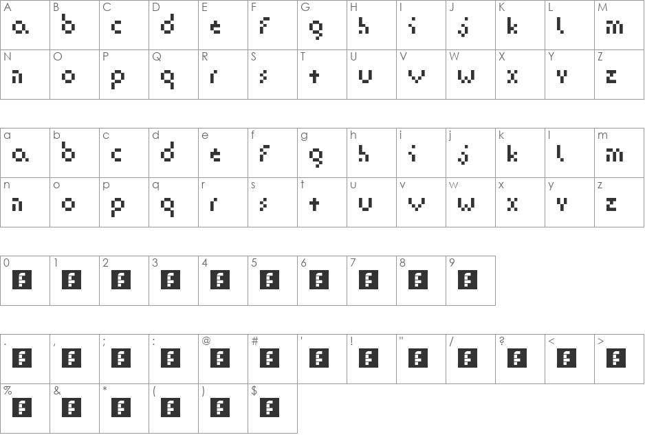QInt font character map preview