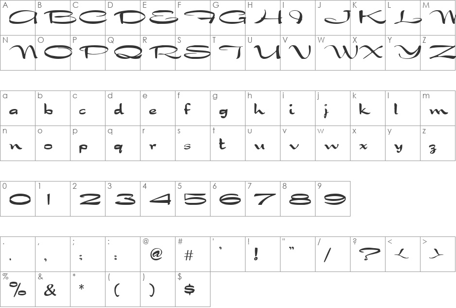 QTArabian font character map preview
