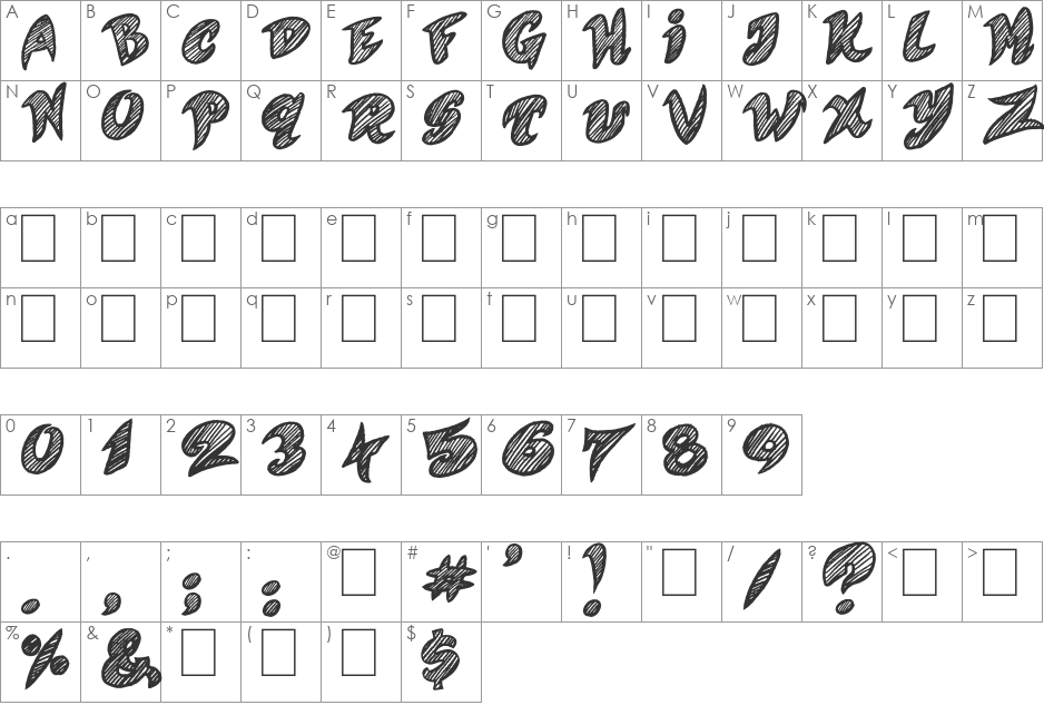 QUICKER font character map preview