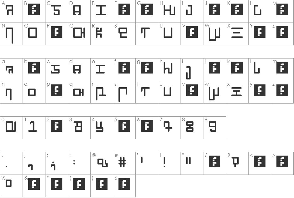 R font character map preview