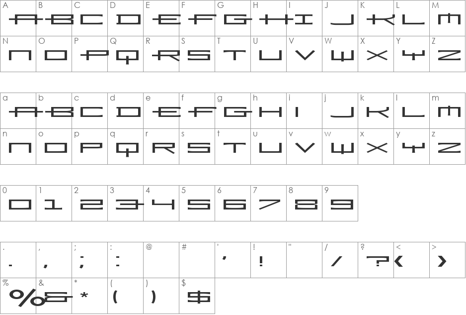 Ramiz-ExtendedA font character map preview