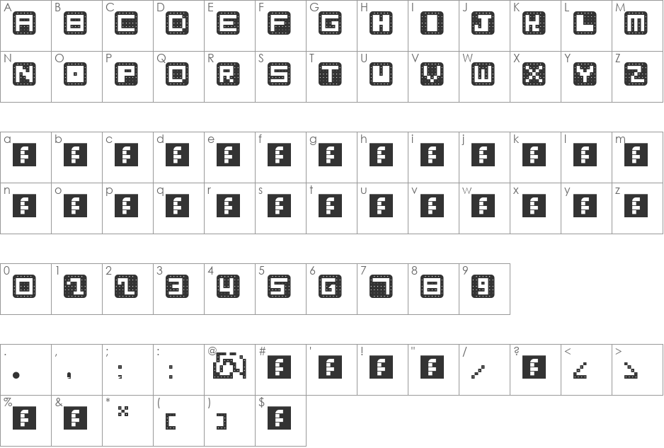 Reese Rounded font character map preview